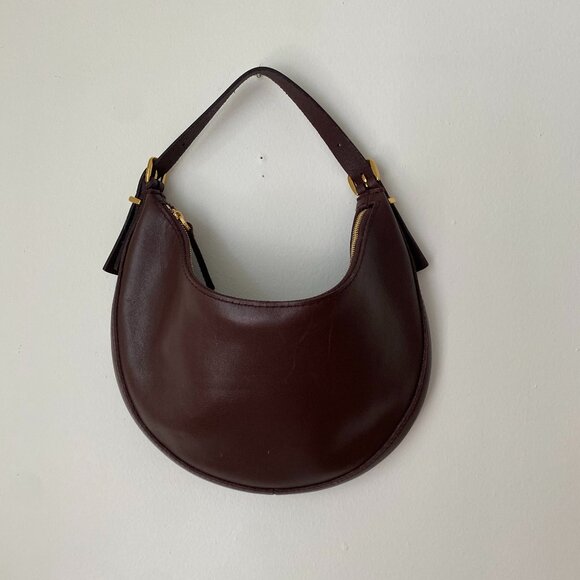 Madewell Handbags - Madewell Essentials Crescent Mini Crossbody Bag Brown Leather